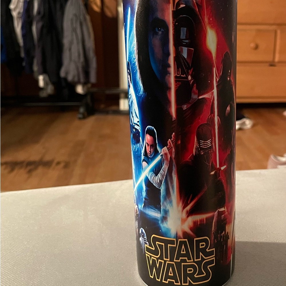 Star Wars Tumbler with Straw Blue and Black Design BRAND NEW